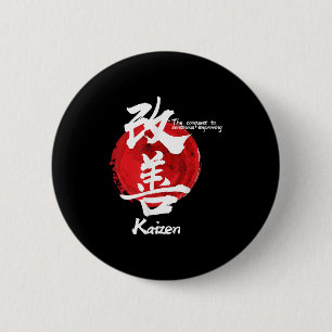 Kaizen Japanisch verbessern Concept Quote Calligra Button