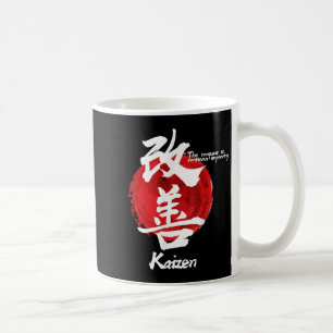 Kaizen Japanisch verbessern Concept Quote Calligra Kaffeetasse