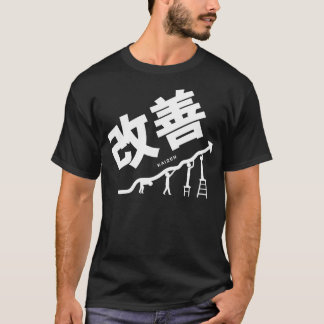 Kaizen Kontinuierliche Verbesserung japanisches Wo T-Shirt