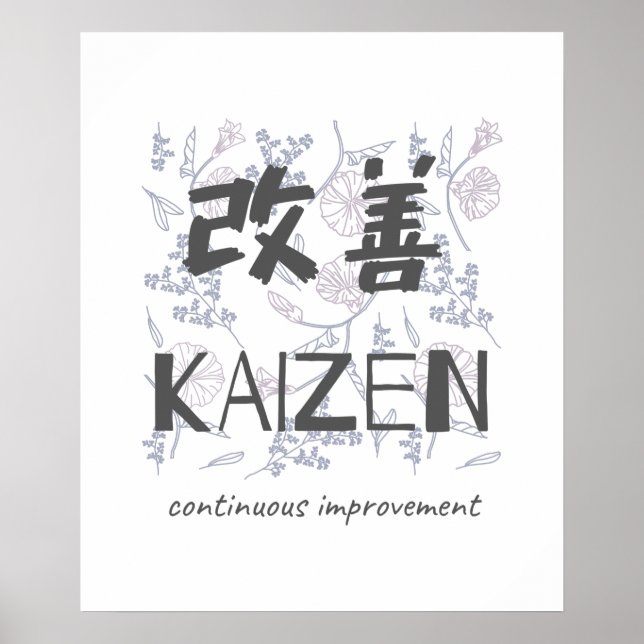 Kaizen - Kontinuierliche Verbesserung Poster (Vorne)