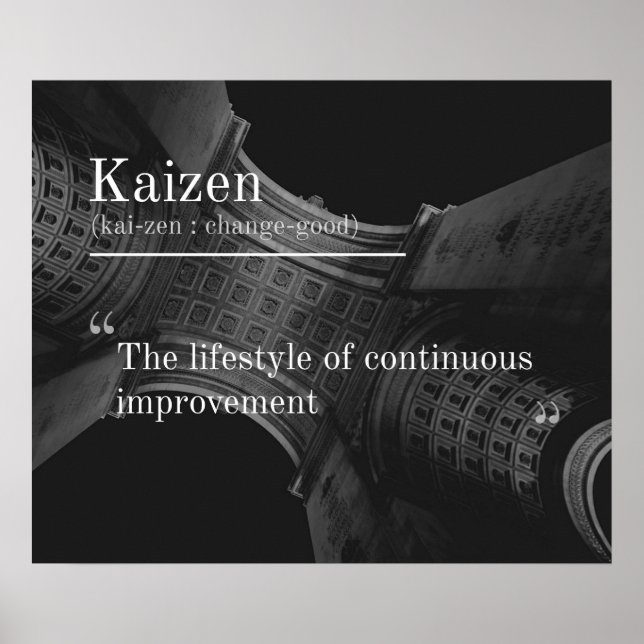 Kaizen (kontinuierliche Verbesserung) Poster (Vorne)