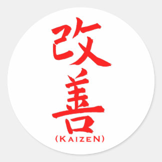 Kaizen Template Runder Aufkleber