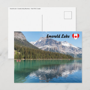 Kajak auf dem berühmten Emerald Lake - Yoho NP, Ka Postkarte