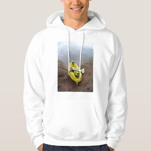 Kajak auf Ufer Hoodie (Vorderseite)