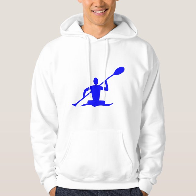 Kajak - Blau Hoodie (Vorderseite)