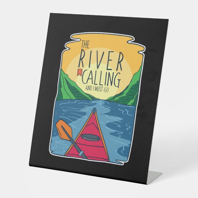 Kajak - Der Fluss ruft und ich muss gehen Sockelschild (Vorderseite)