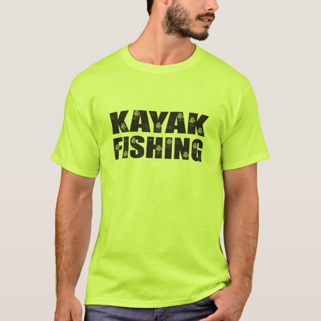 Kajak-Fischen T-Shirt (Vorderseite)