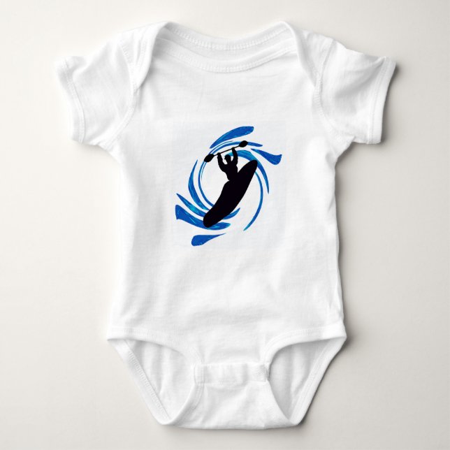 Kajak-flaches Spinnen Baby Strampler (Vorderseite)
