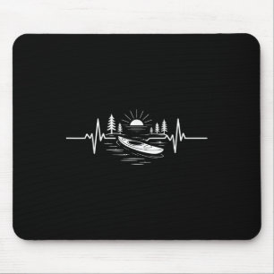 Kajak Herzschlag Kanufahren Abenteuer Camping Natu Mousepad