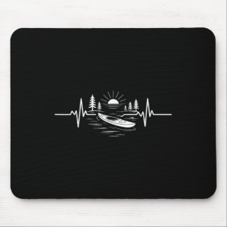 Kajak Herzschlag Kanufahren Abenteuer Camping Natu Mousepad