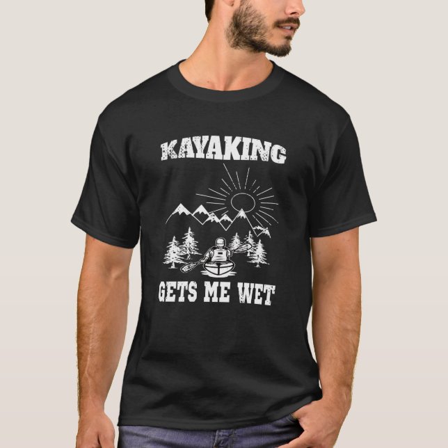 Kajak in weißem Wasser T-Shirt (Vorderseite)