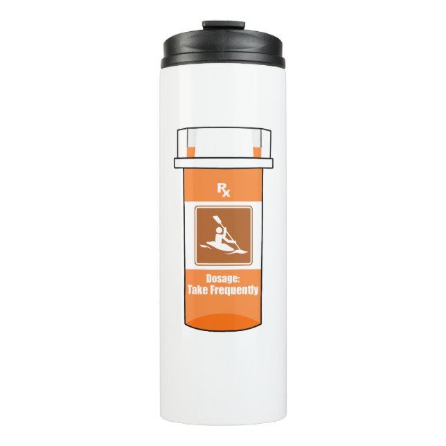 Kajak ist mein Medikament Thermosbecher (Vorderseite)