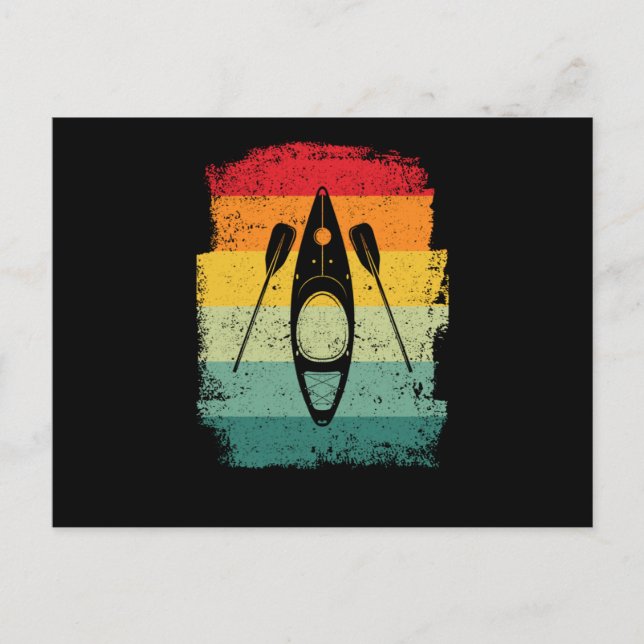Kajak Kajak Kanuliebhaber lustiges Kajak Postkarte (Vorderseite)