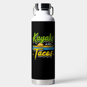 Kajak - Kajaks und Tacos Funny Kayaking Trinkflasche