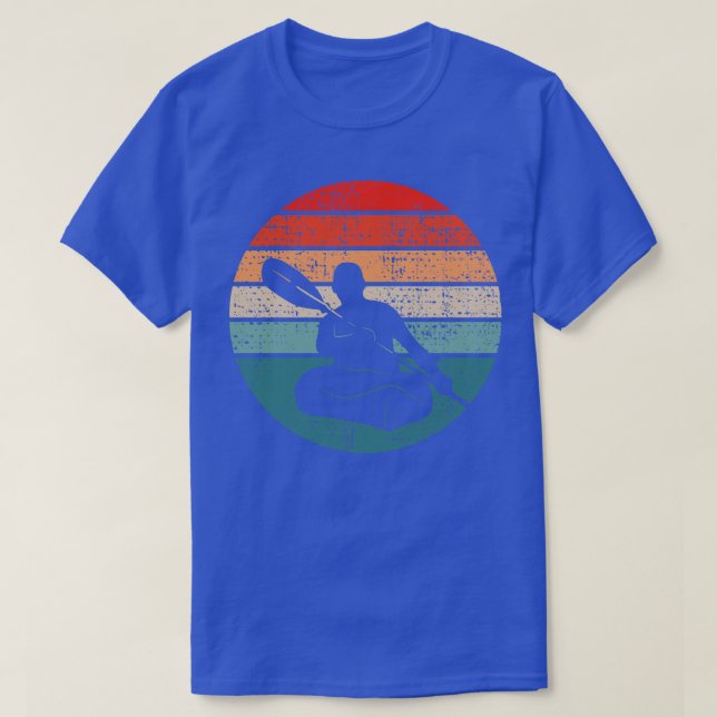 Kajak Kanufahren Retro 2 T-Shirt (Design vorne)