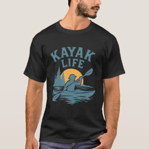 Kajak-Lebens-Shirt Outdoor-Abenteuer Kanu Paddeln T-Shirt