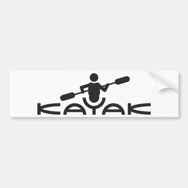 Kajak-Logo-Autoaufkleber Autoaufkleber (Vorne)