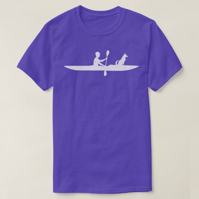 Kajak mit Hund Funny Kayak Lover Gift Idea (2) T-Shirt (Design vorne)