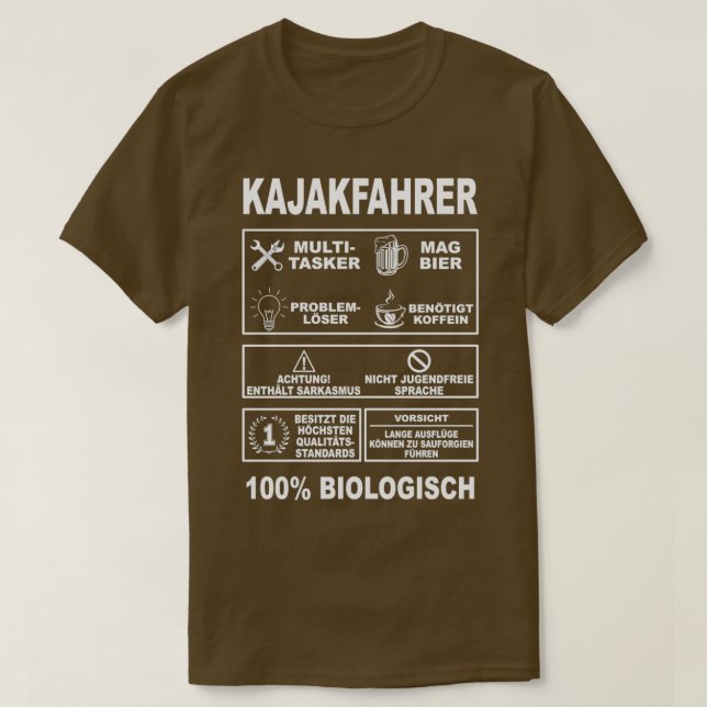 Kajak Wassersport Paddeln Kayaking Kajakers T-Shirt (Design vorne)