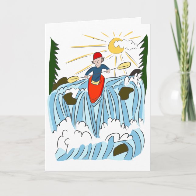 Kajakabenteuer Geburtstag Karte (Vorderseite)