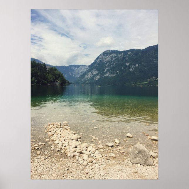 Kajakers in der Ferne auf dem Foto Poster (Vorne)