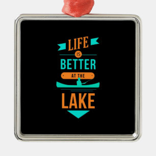 Kajakfahren ist am See besser Ornament Aus Metall