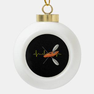 Kajakfahren Kanufahren Keramik Kugel-Ornament