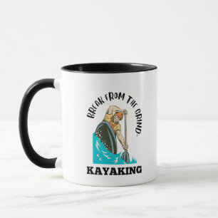 Kajakfahren (Schwarz) Kaffeetasse