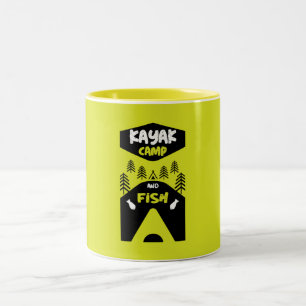 Kajakfisch und Angelgeschenke Zweifarbige Tasse