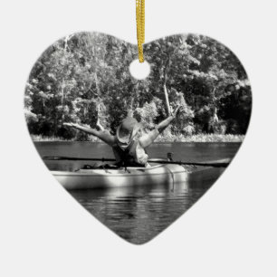 Kajakfrau Keramikornament