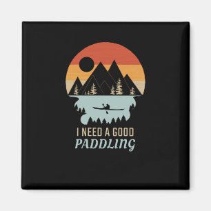 Kajakgebirge Retro Magnet