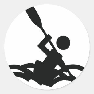 Kajakikone Runder Aufkleber
