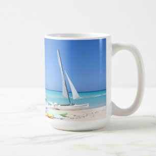 Kajaks, Katamaran und Kayaks kubanischer Strand Tasse