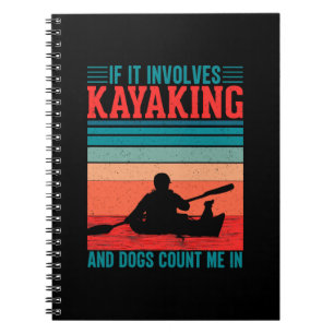 Kajaks und Hunde zählen mich rein Notizblock