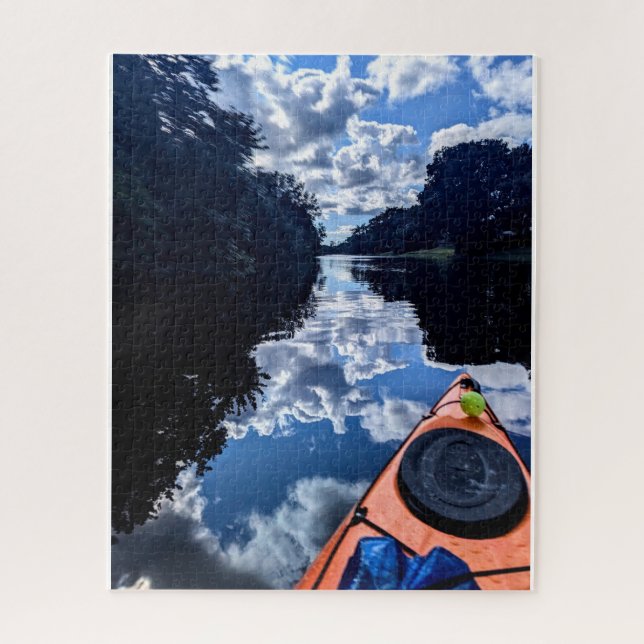 Kajakspiegelungen auf dem See Puzzle (Vertikal)