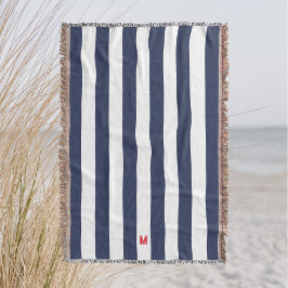 Kajana Strip und Personalisiert Red Monogram Decke