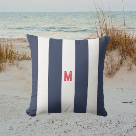 Kajana Strip und Personalisiert Red Monogram Kissen