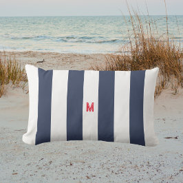 Kajana Strip und Personalisiert Red Monogram Kissen Für Draußen