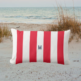 Kajana Strip und Personalisiert Red Monogram Kissen Für Draußen