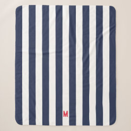 Kajana Strip und Personalisiert Red Monogram Sherpadecke