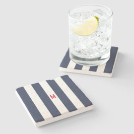 Kajana Strip und Personalisiert Red Monogram Steinuntersetzer