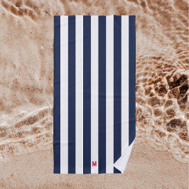Kajana Strip und Personalisiert Red Monogram Strandtuch