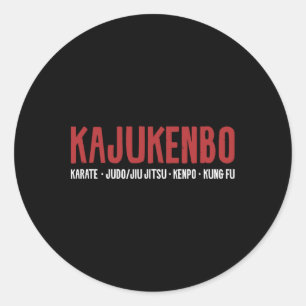 Kajukenbo Karate Judo Jiu Jitsu Kung Fu Runder Aufkleber