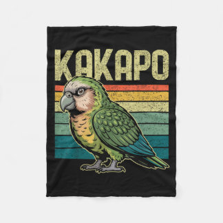 Kaka Neuseeland Kaka Vogel Papagei Retro Vintage Fleecedecke