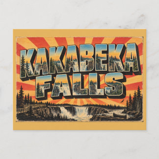 Kakabeka Falls ON Niagara des Nordens Kunst Postkarte