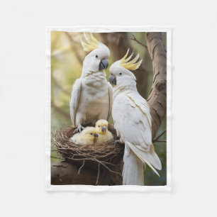 Kakadu-Familie Wildlife-Kunstdecke Fleecedecke