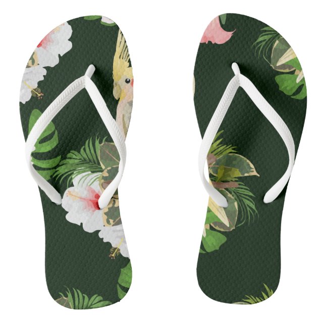Kakadu im Regenwald Flip Flops (Fußbett)