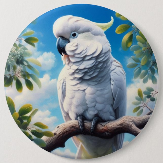 Kakadu-Kunst Button (Vorderseite)