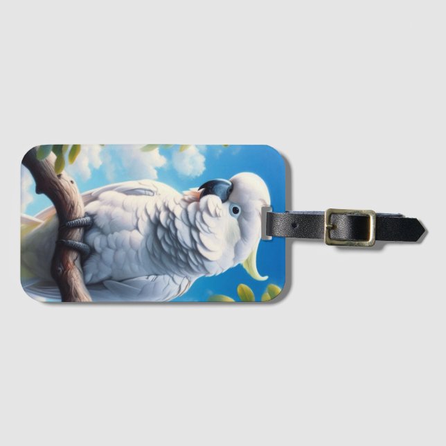 Kakadu-Kunst Gepäckanhänger (Vorderseite (Horizontal))