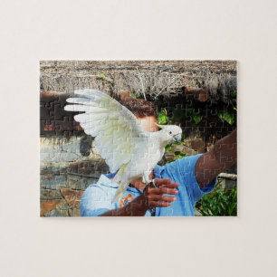 Kakadu mit Flügel Puzzle